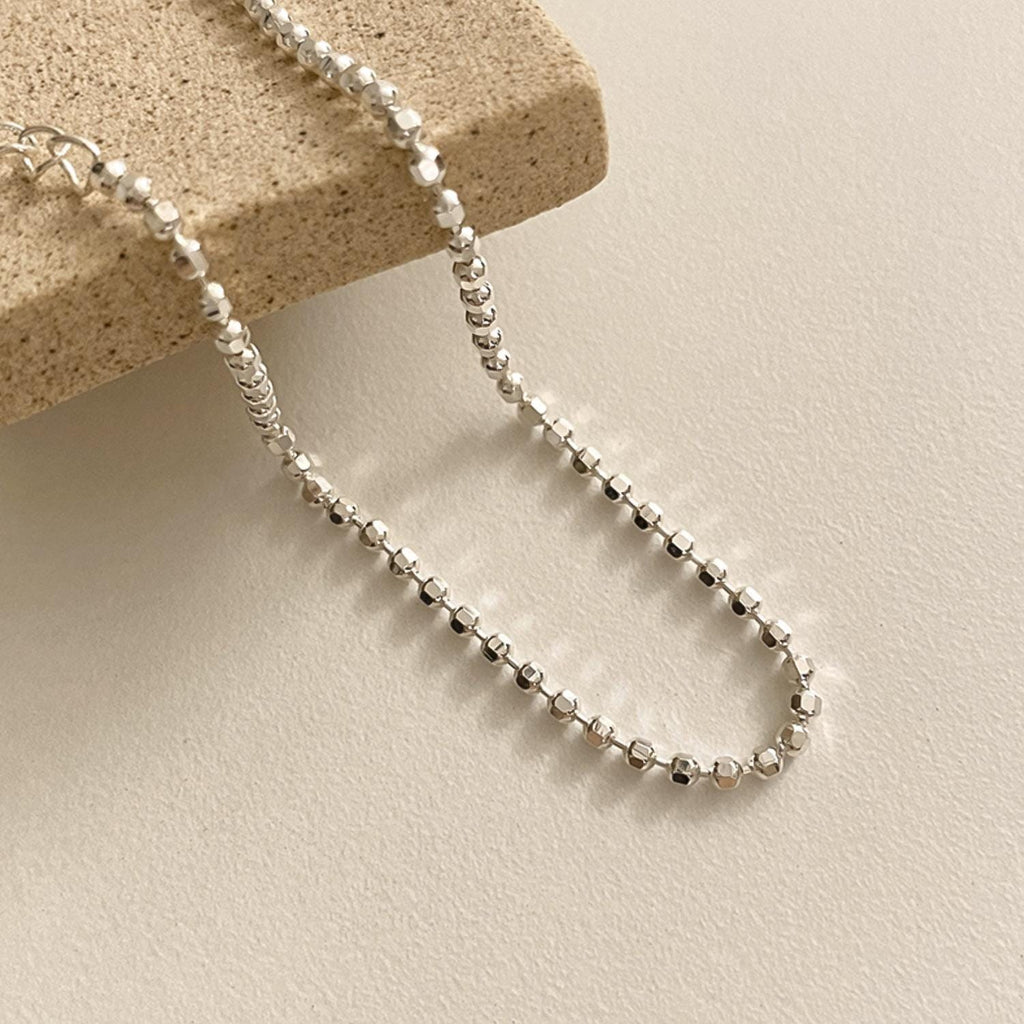 Faceted Box Bead Chain Bracelet