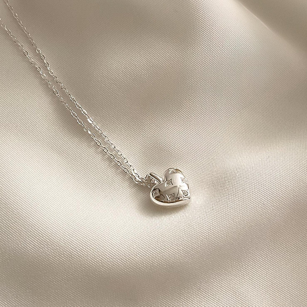 CZ Star Heart Pendant Necklace
