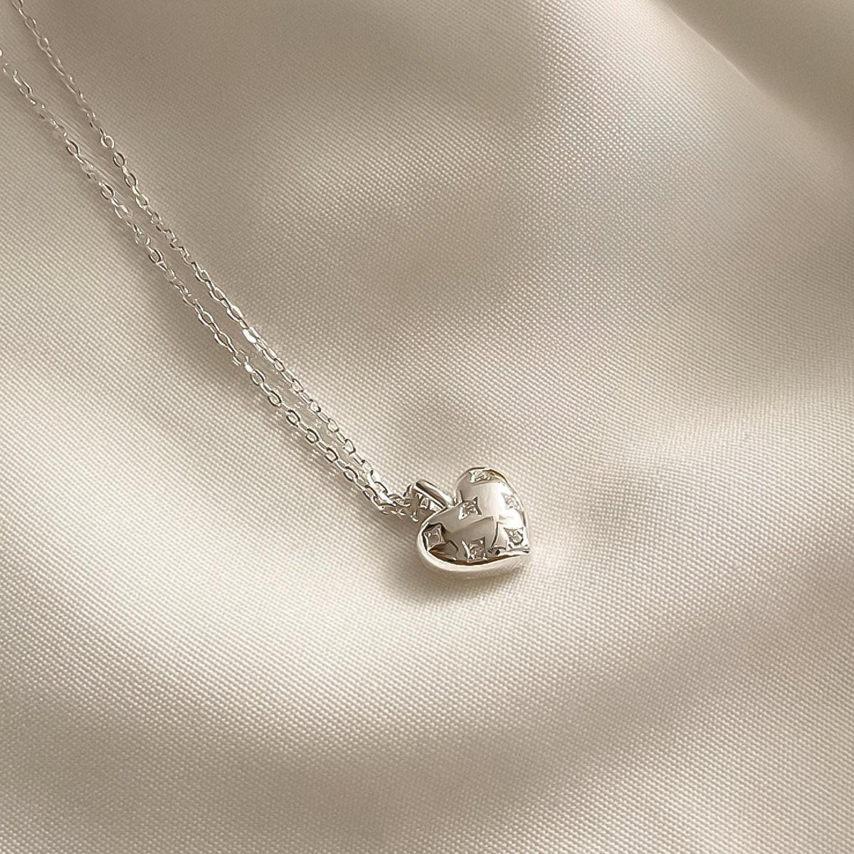 CZ Star Heart Pendant Necklace