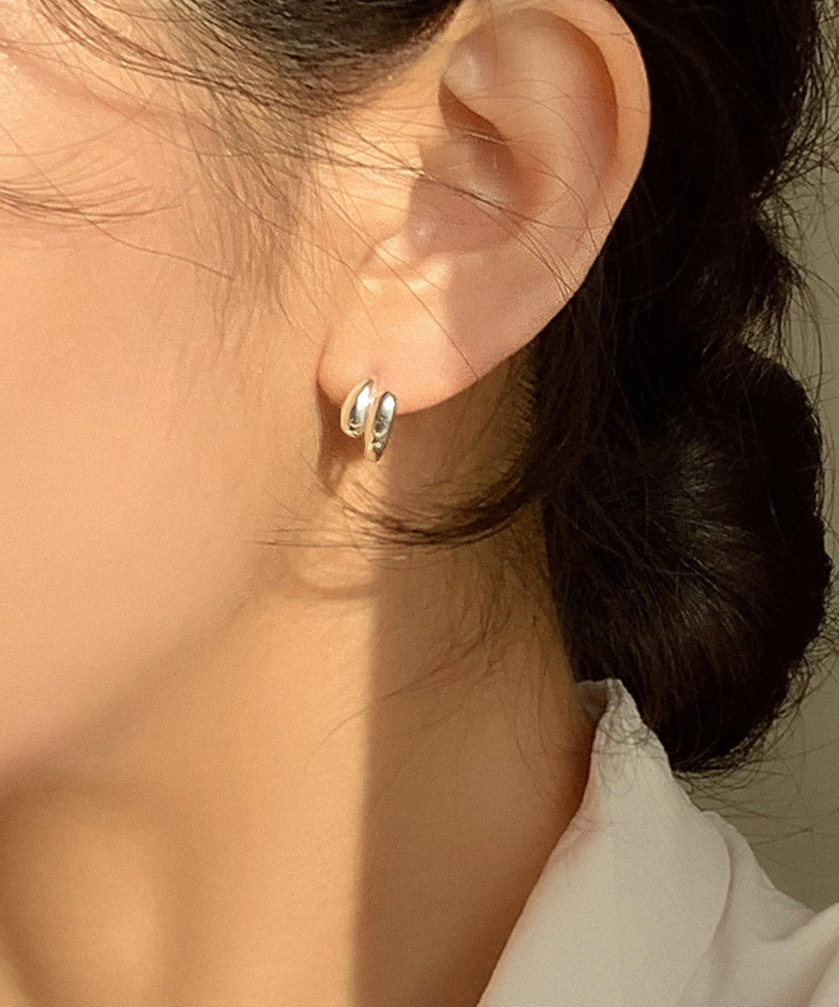 Double Drop Huggie Earrings