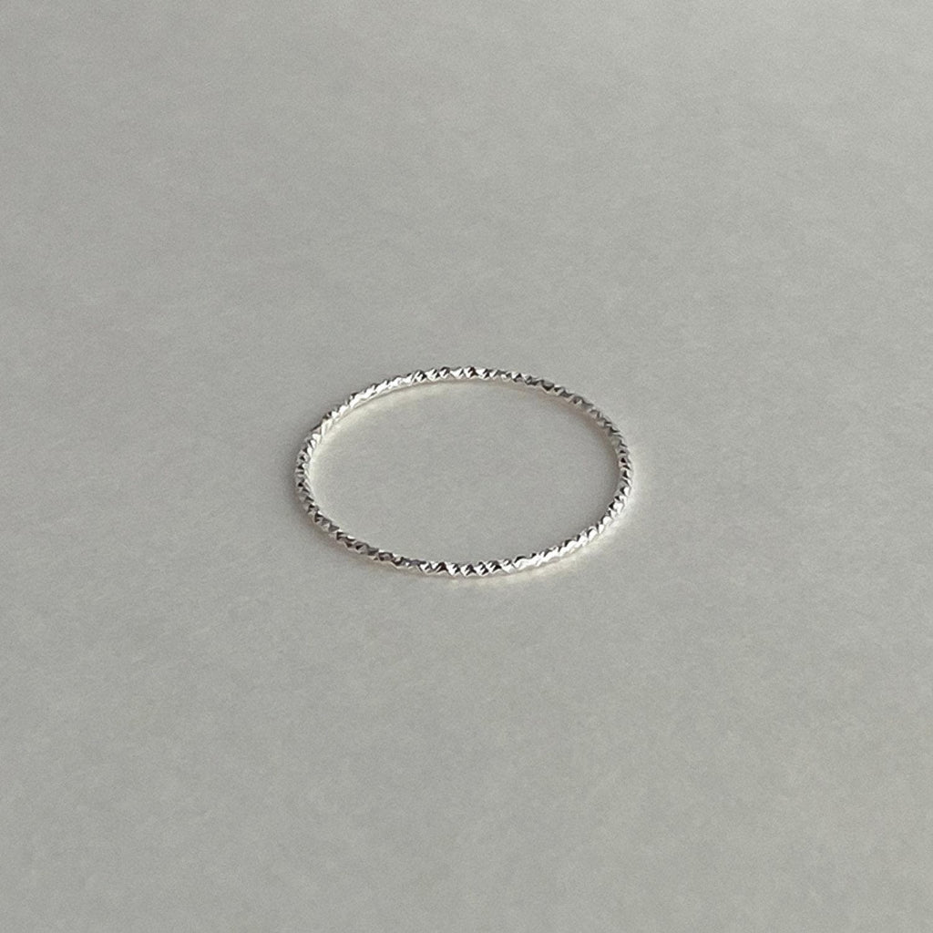 Diamond Cut Textured Stacking Ring