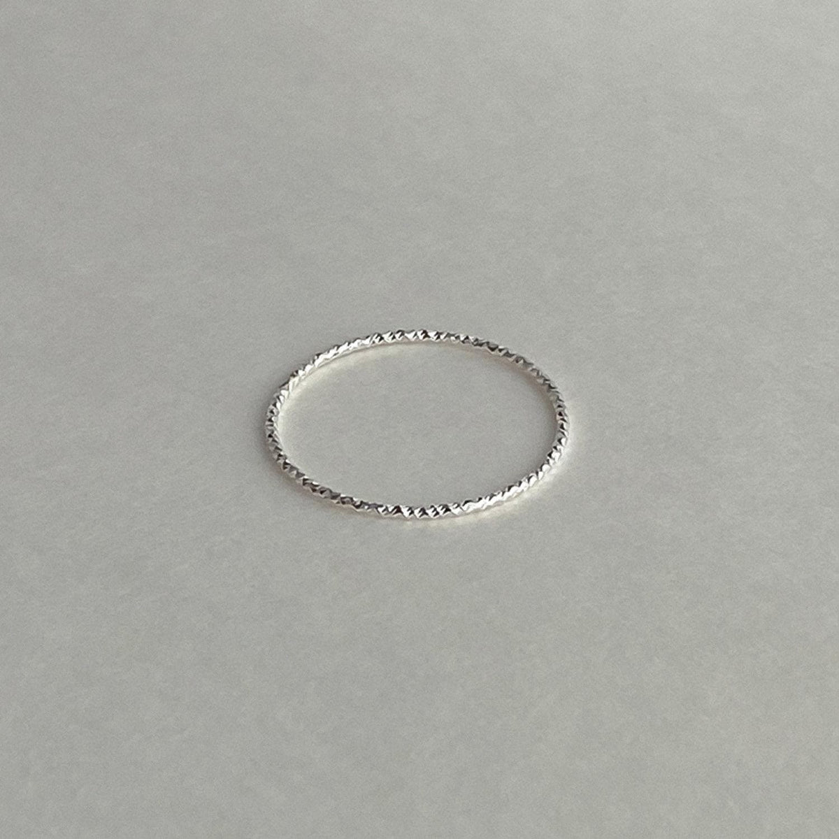 Diamond Cut Textured Stacking Ring