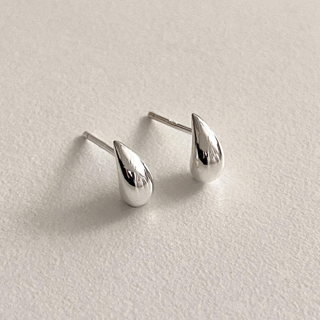Organic Droplet Stud Earrings