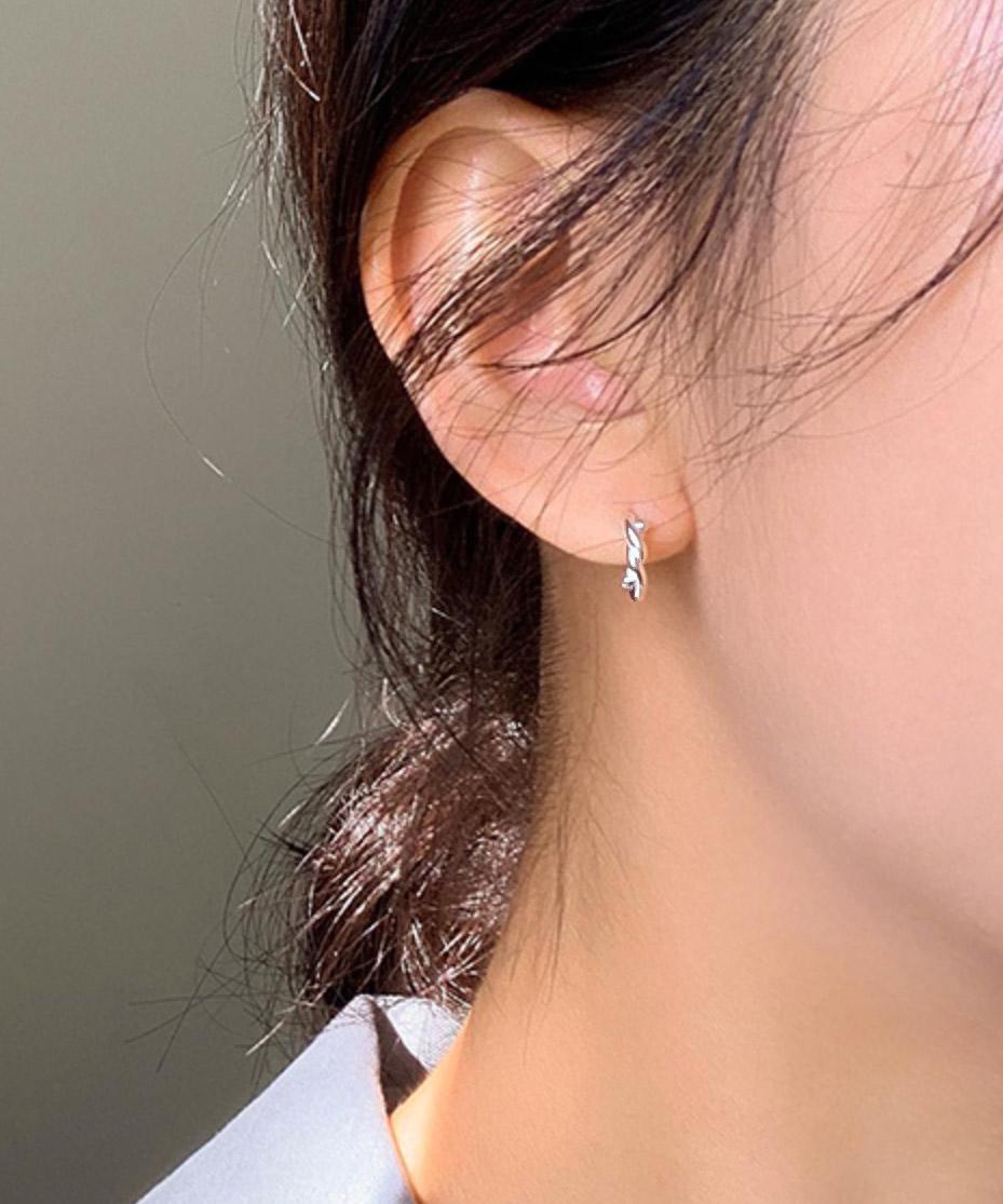 Mini Twisted Huggie Earrings