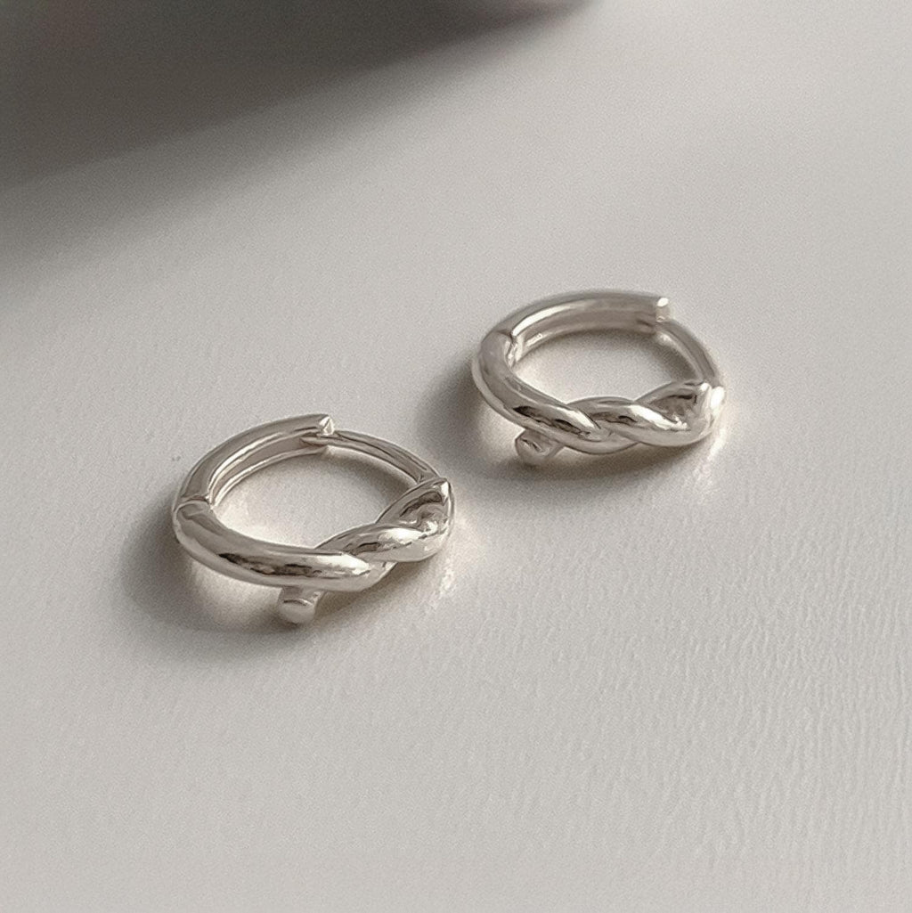 Mini Twisted Huggie Earrings