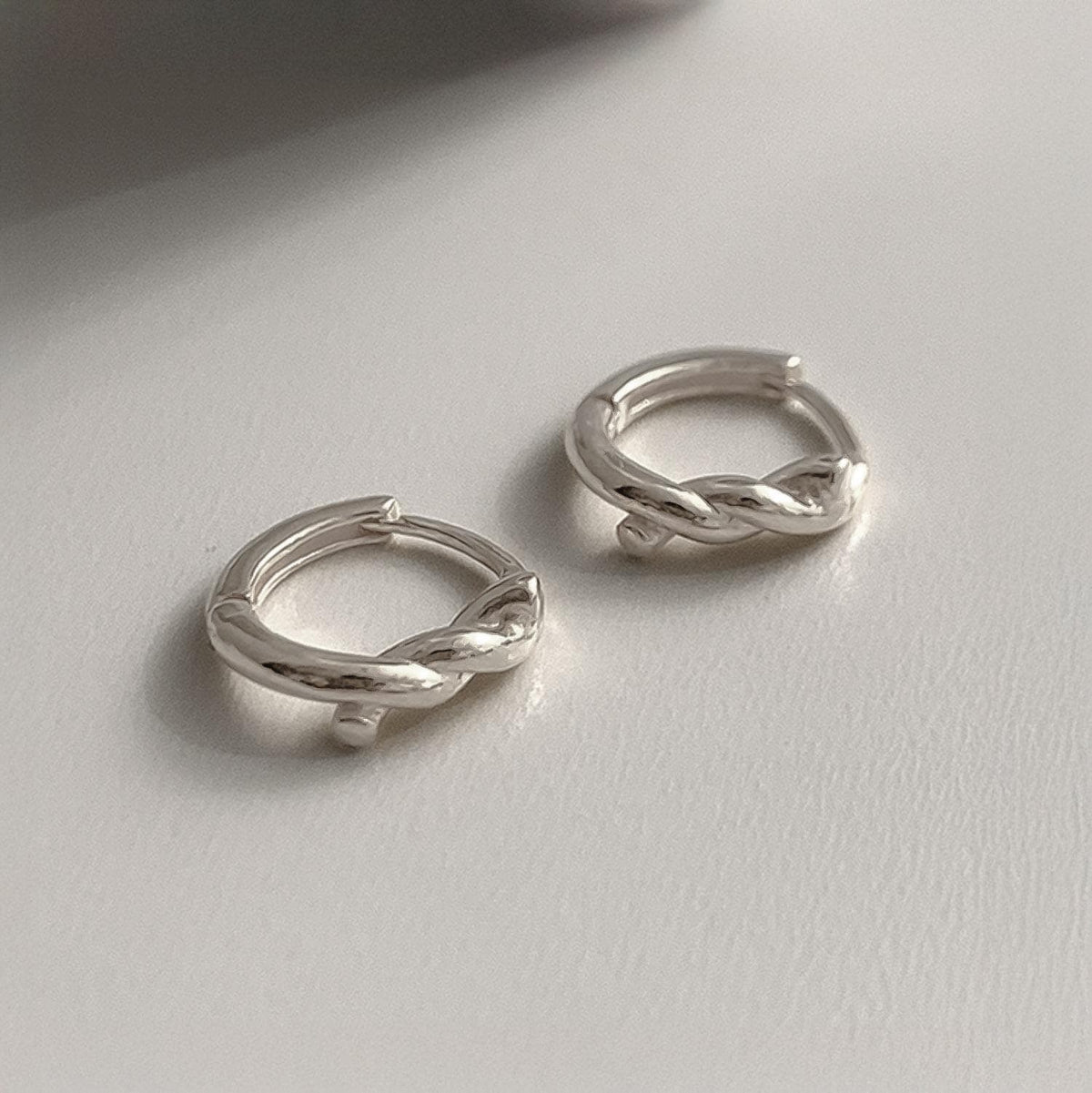 Mini Twisted Huggie Earrings