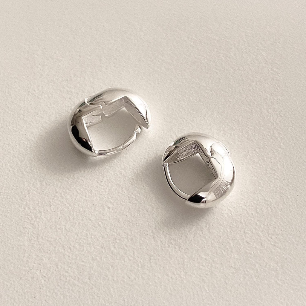 Sculpted Mini Dome Hoop Earrings