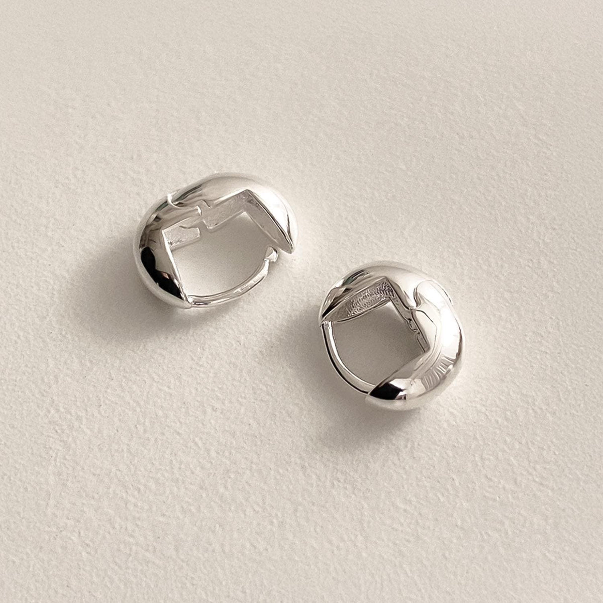 Sculpted Mini Dome Hoop Earrings