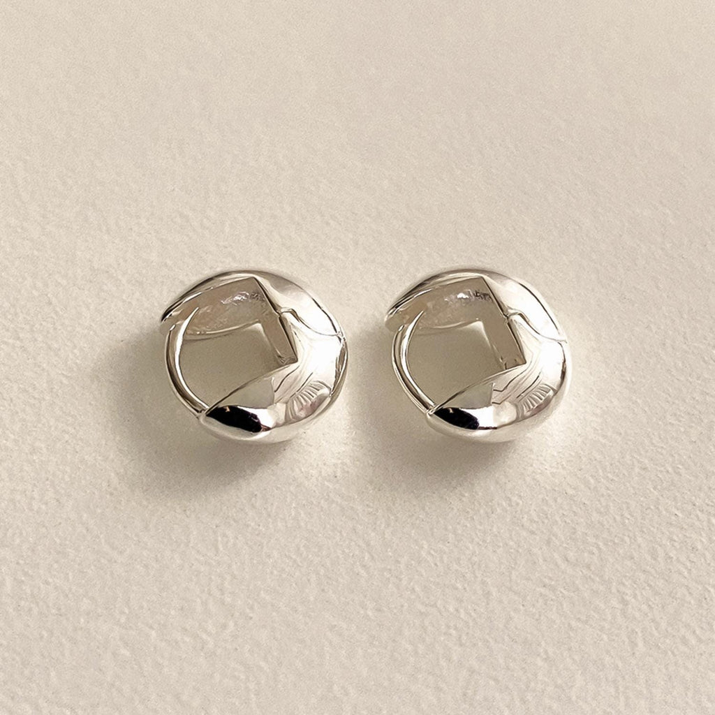 Sculpted Mini Dome Hoop Earrings