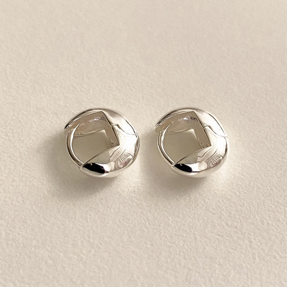 Sculpted Mini Dome Hoop Earrings