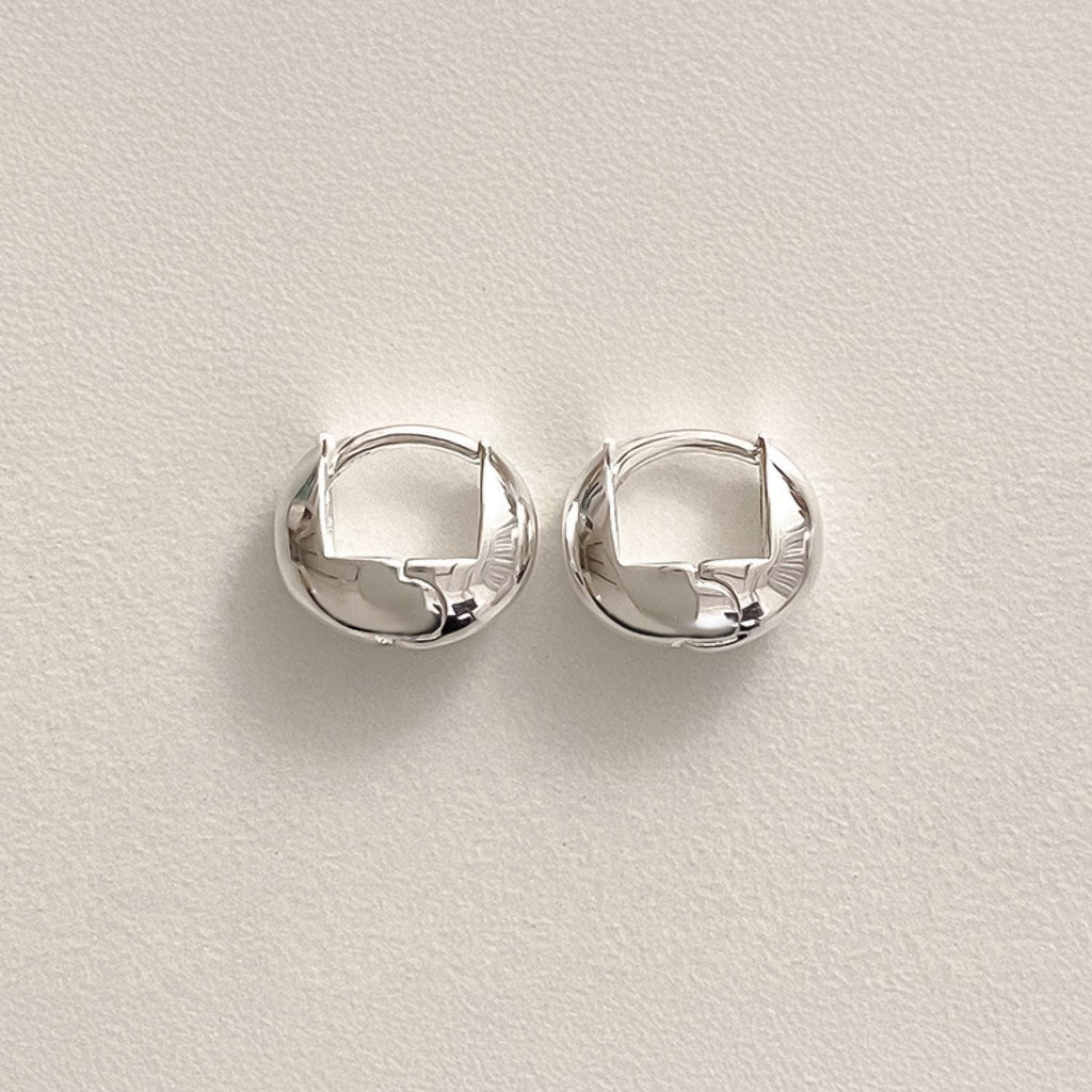 Sculpted Mini Dome Hoop Earrings