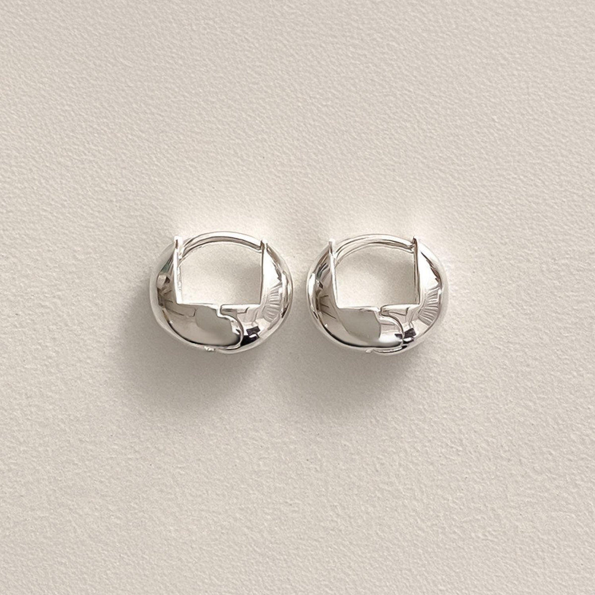 Sculpted Mini Dome Hoop Earrings