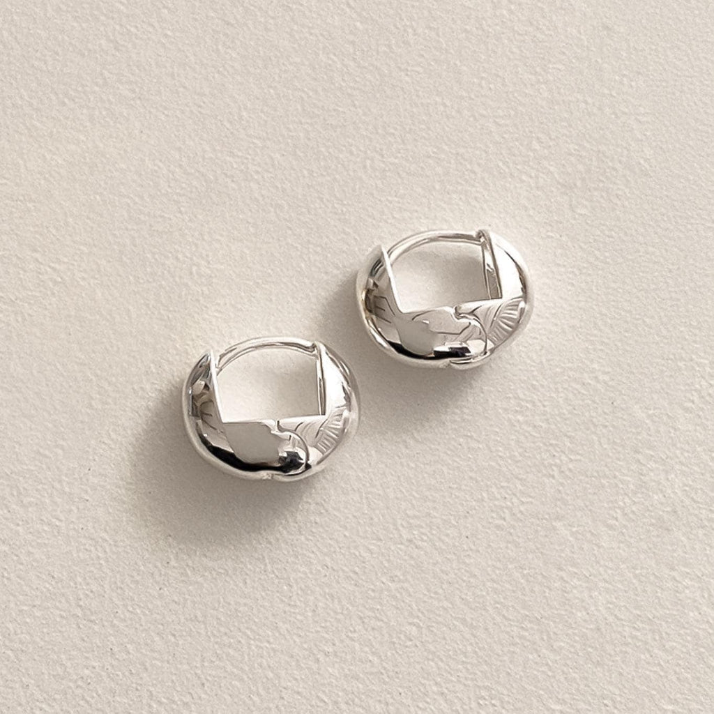 Sculpted Mini Dome Hoop Earrings