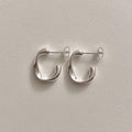 Molten Drop Hoop Stud Earrings