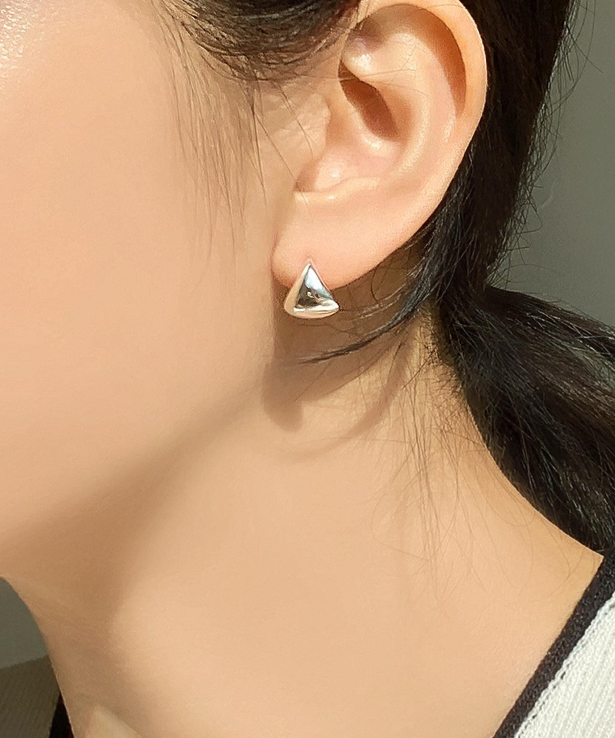 Bold Fan Huggie Earrings
