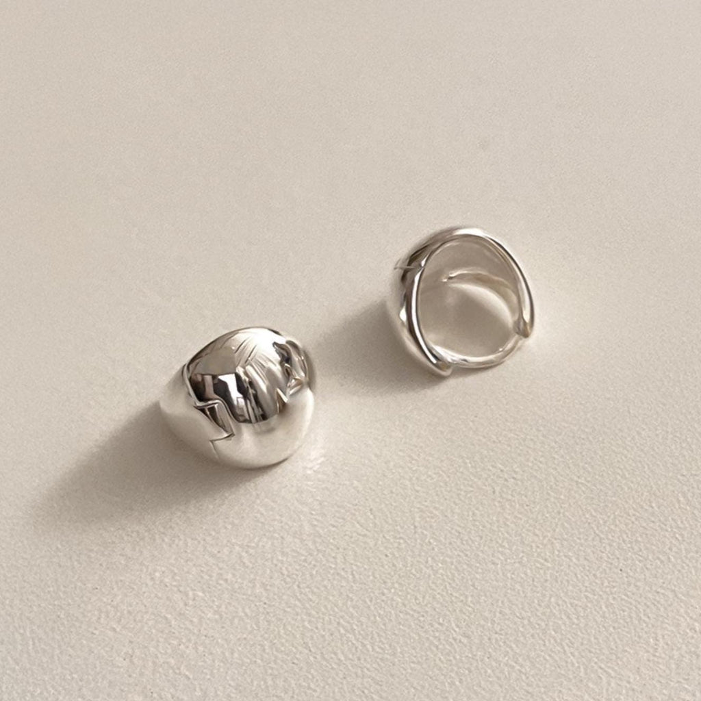 Bold Fan Huggie Earrings