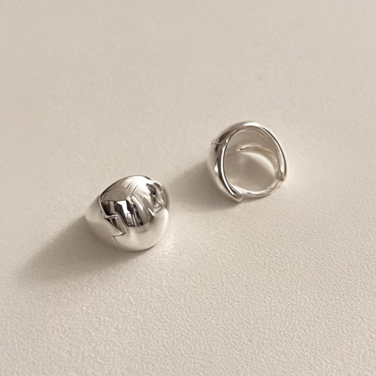 Bold Fan Huggie Earrings