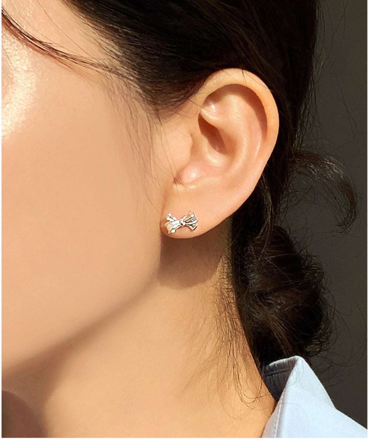 Mini Ribbon Stud Earrings