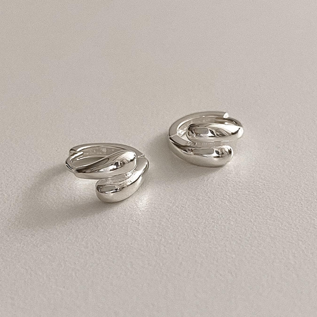 Double Drop Huggie Earrings