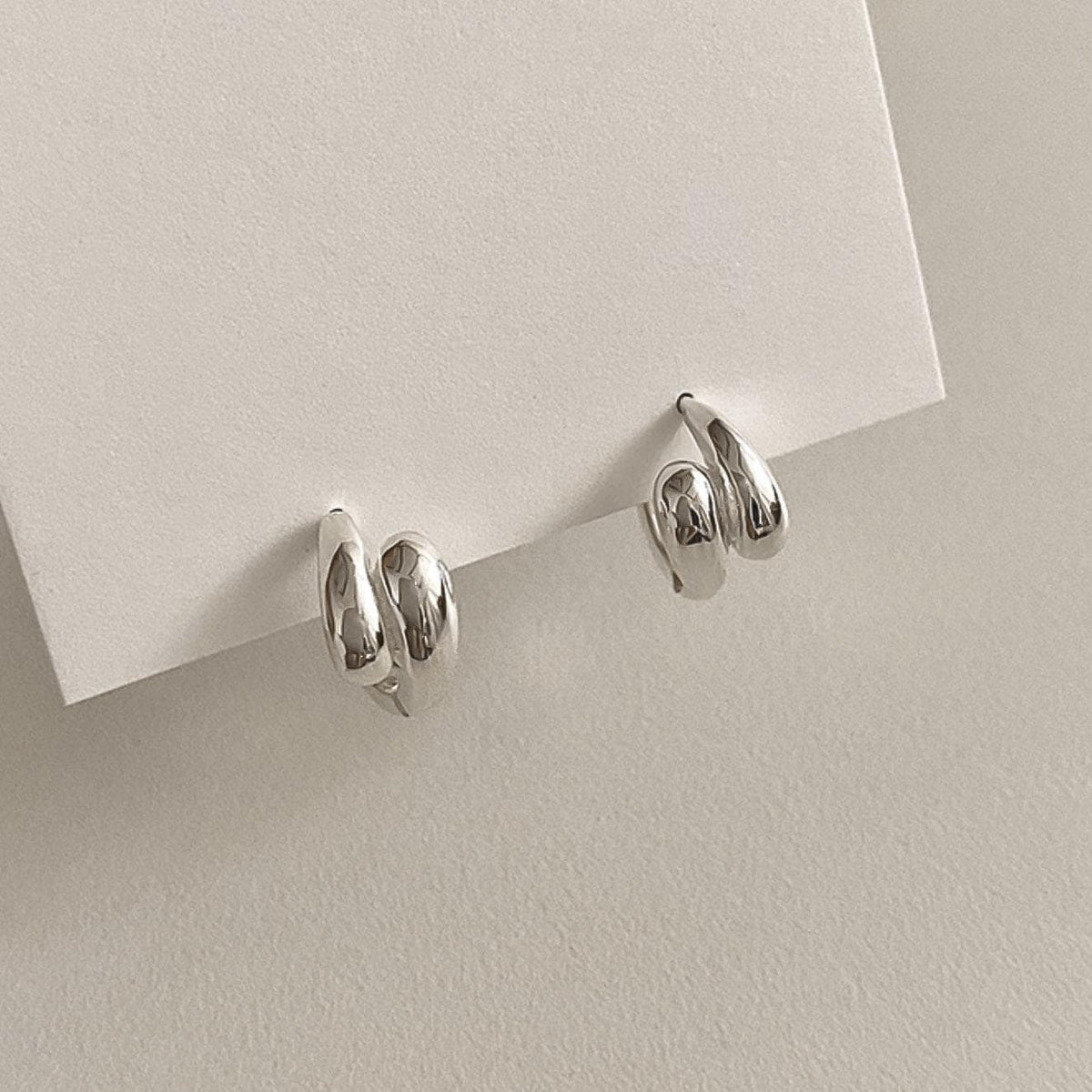 Double Drop Huggie Earrings