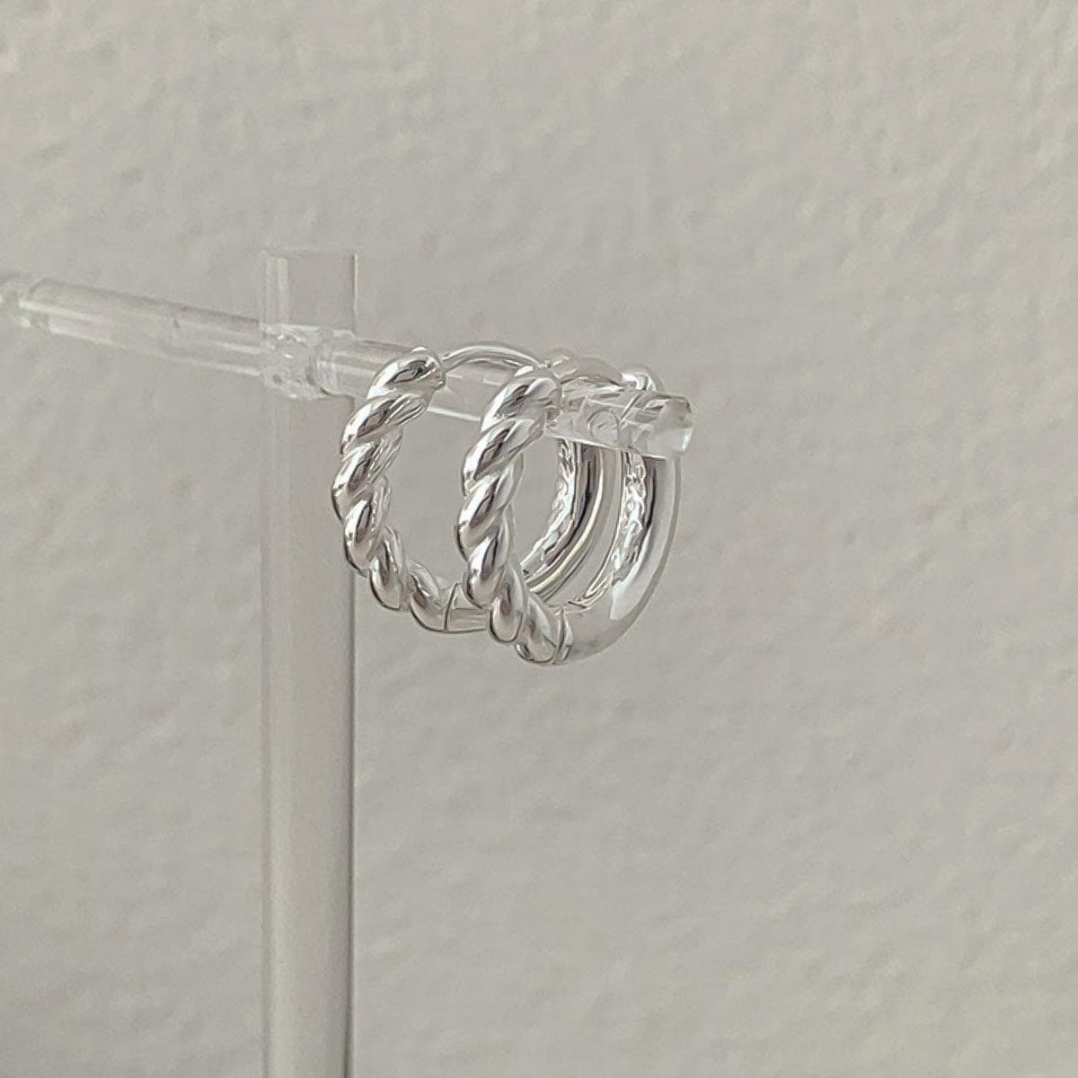 Twist & Smooth Bold Huggie Earrings