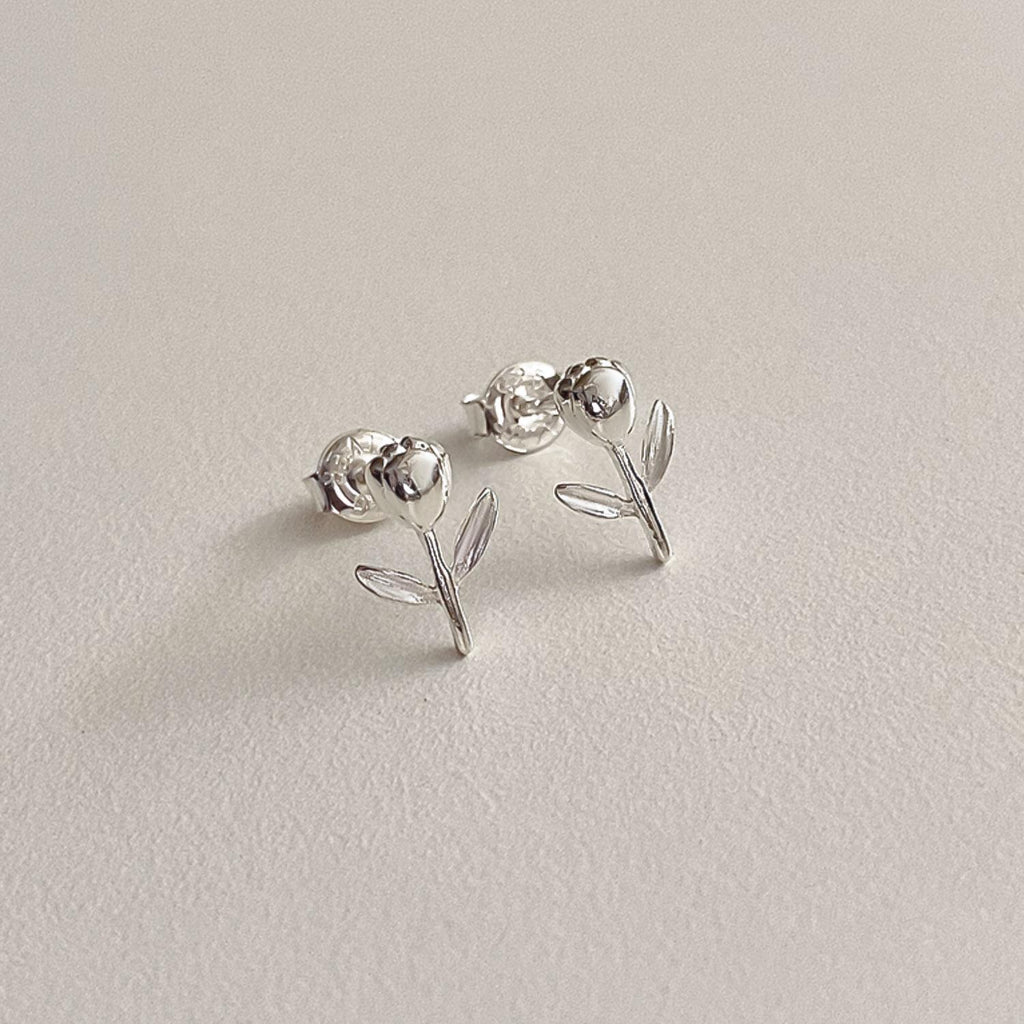 Bud Flower Stud Earrings