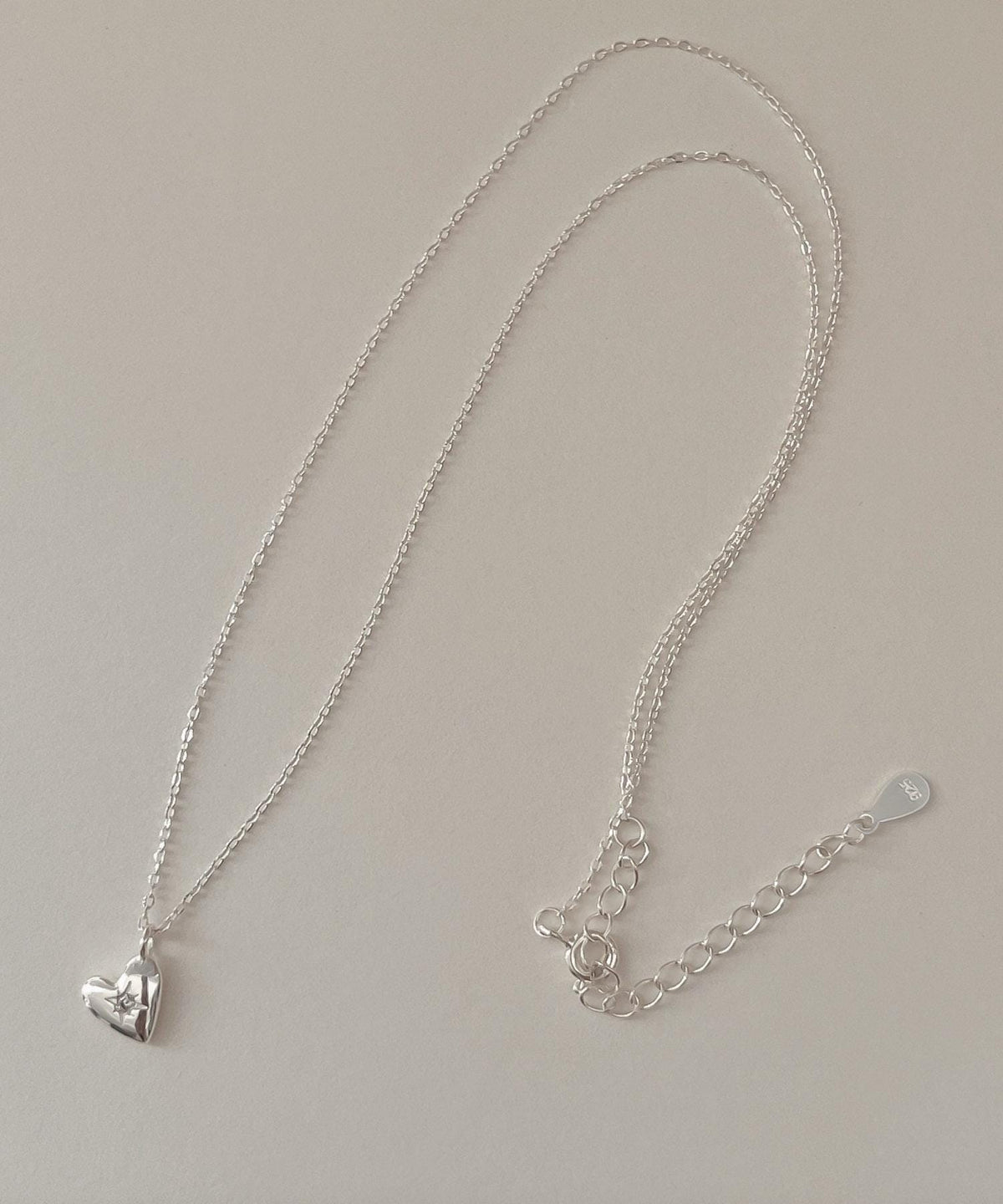 Heart Pendant Necklace with Gemstone