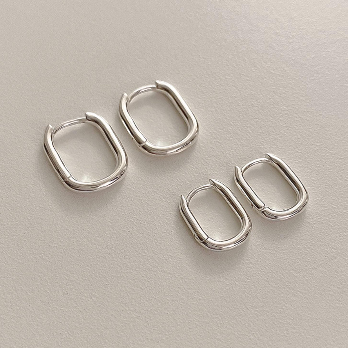 Oval Huggie Earrings