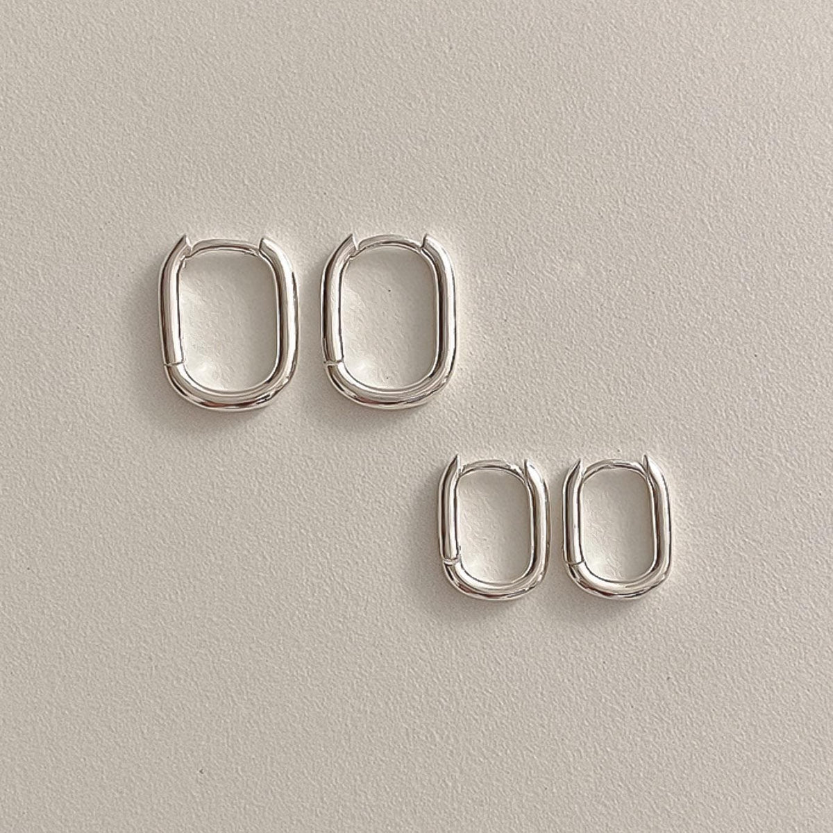 Oval Huggie Earrings