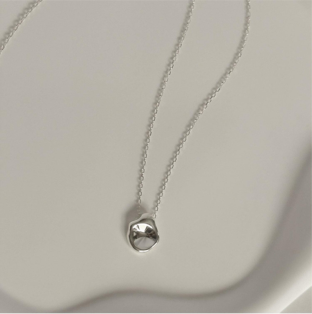 Organic Pebble Pendant Necklace