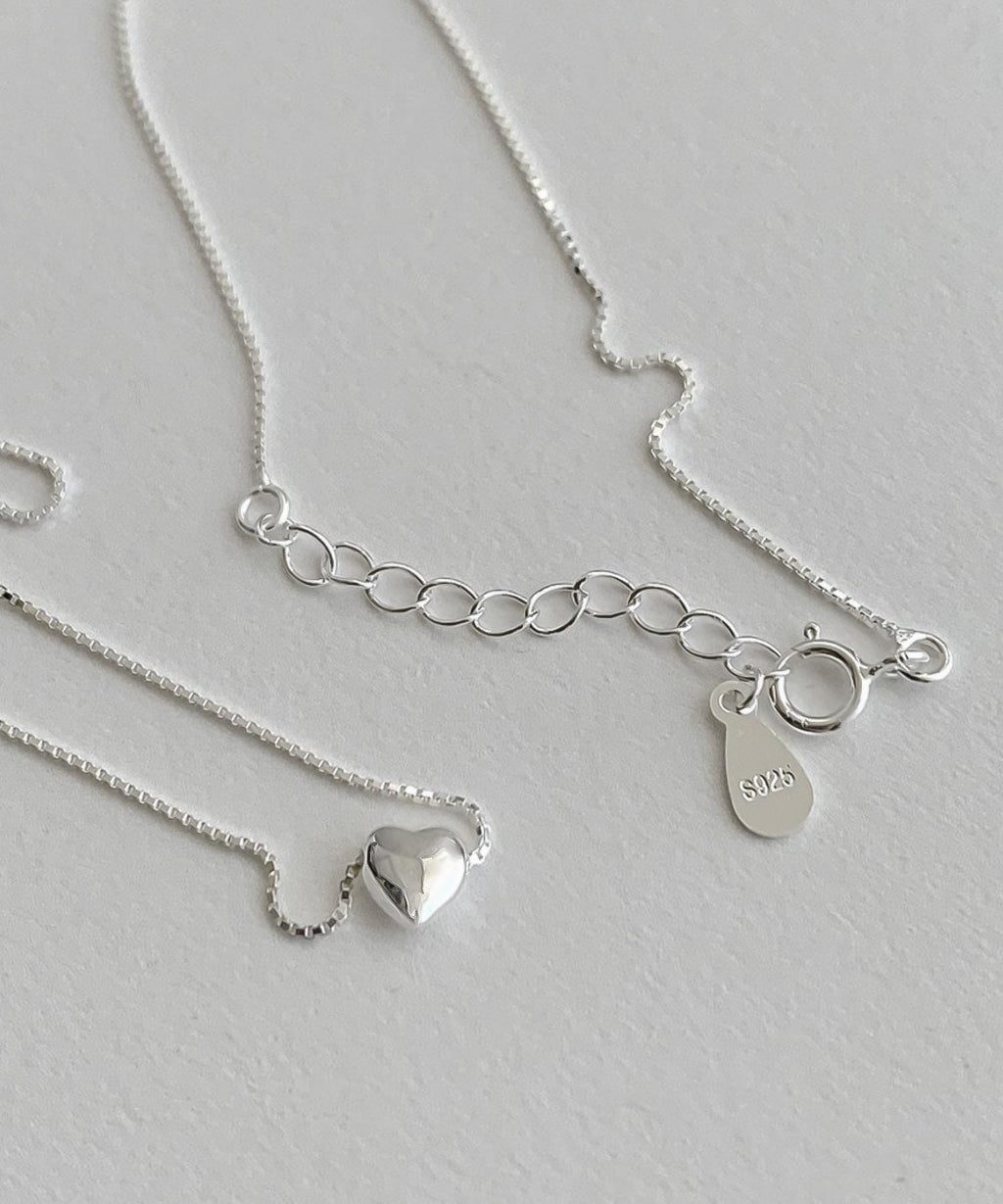 Heart Pendant Box Chain Necklace