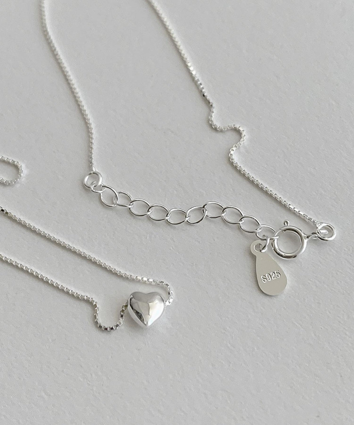 Heart Pendant Box Chain Necklace