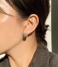 Textured Square Hoop Earrings