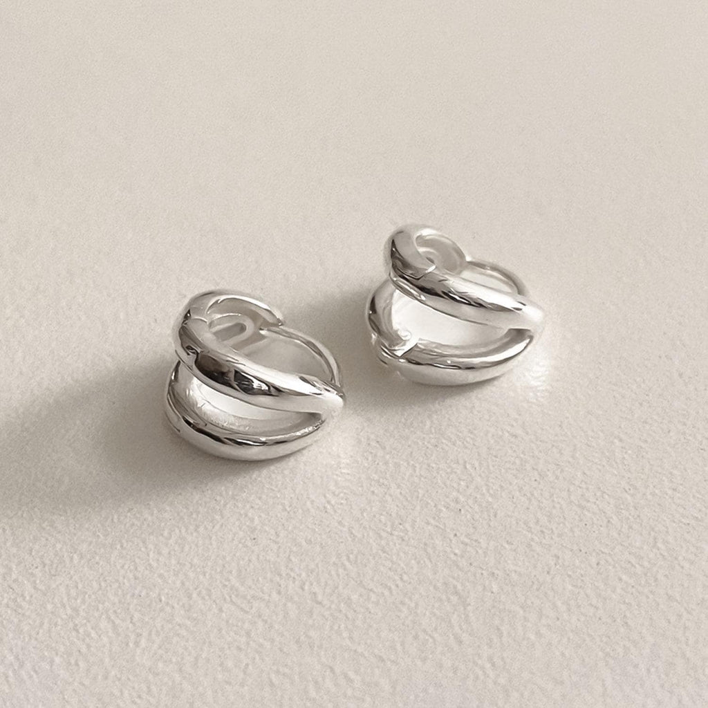 Mini Double Line Huggie Earrings