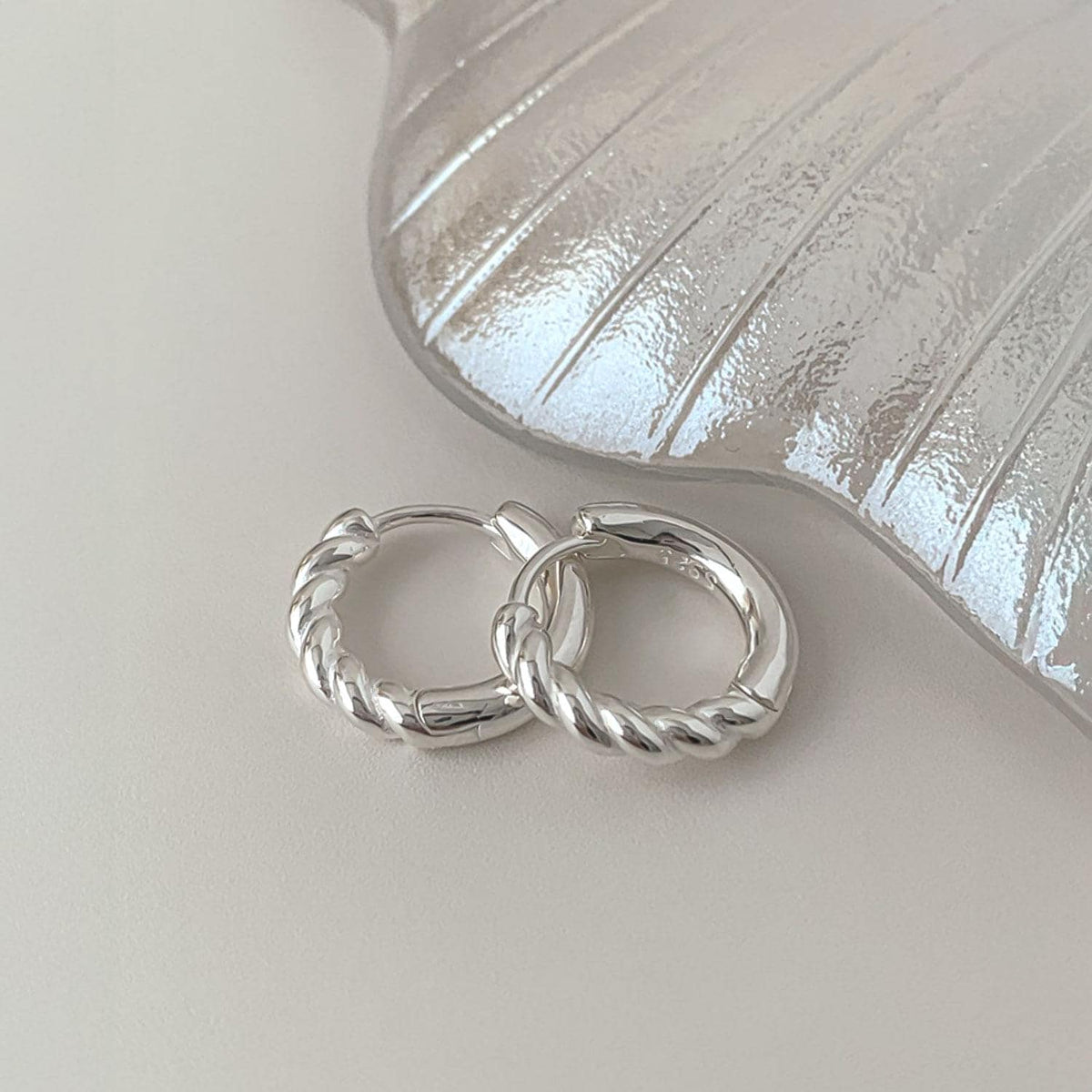 Twist & Smooth Bold Huggie Earrings
