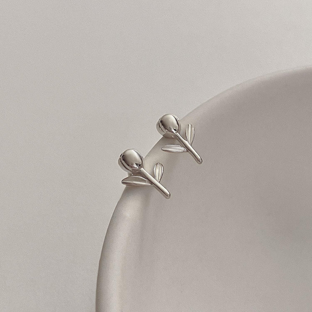 Bud Flower Stud Earrings
