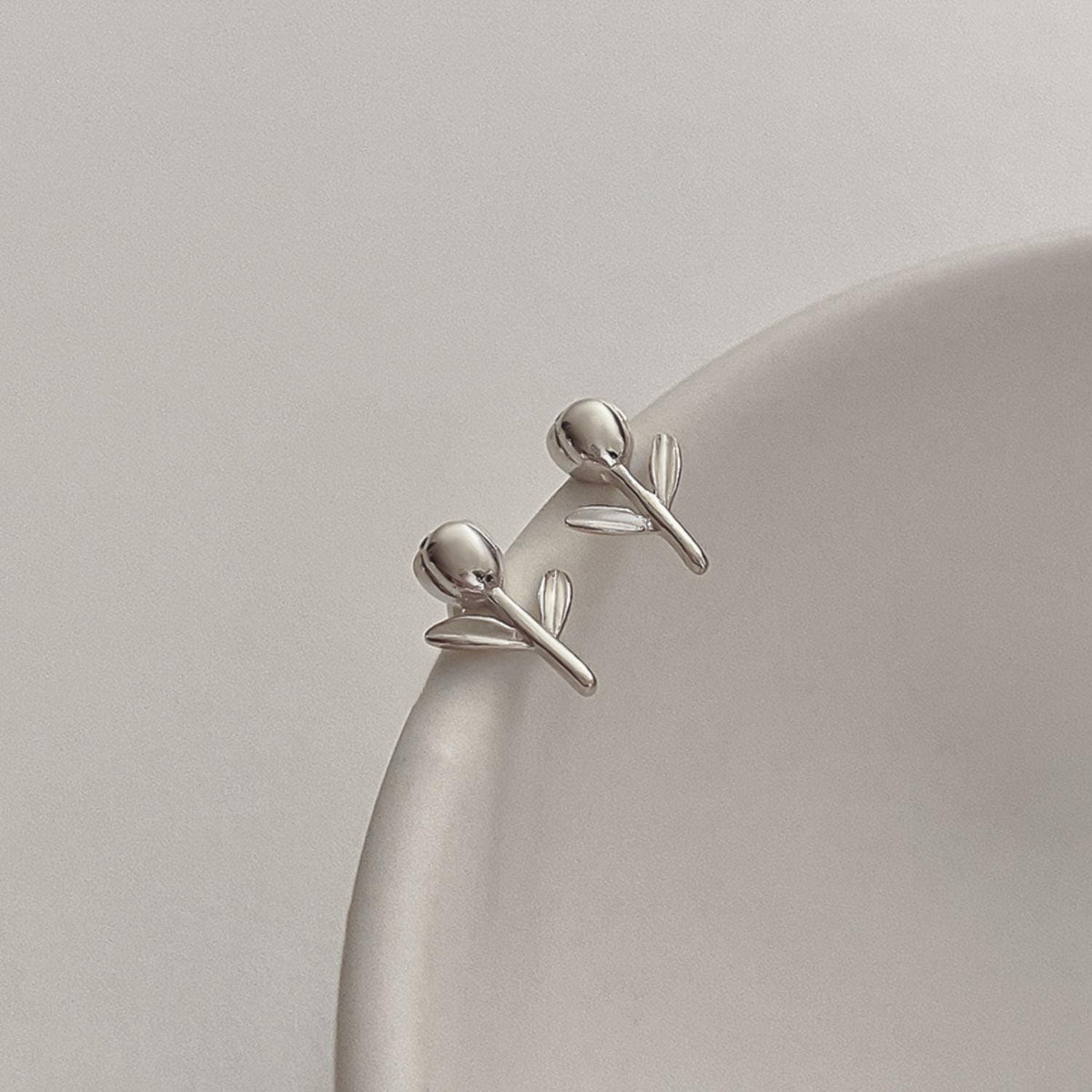 Bud Flower Stud Earrings