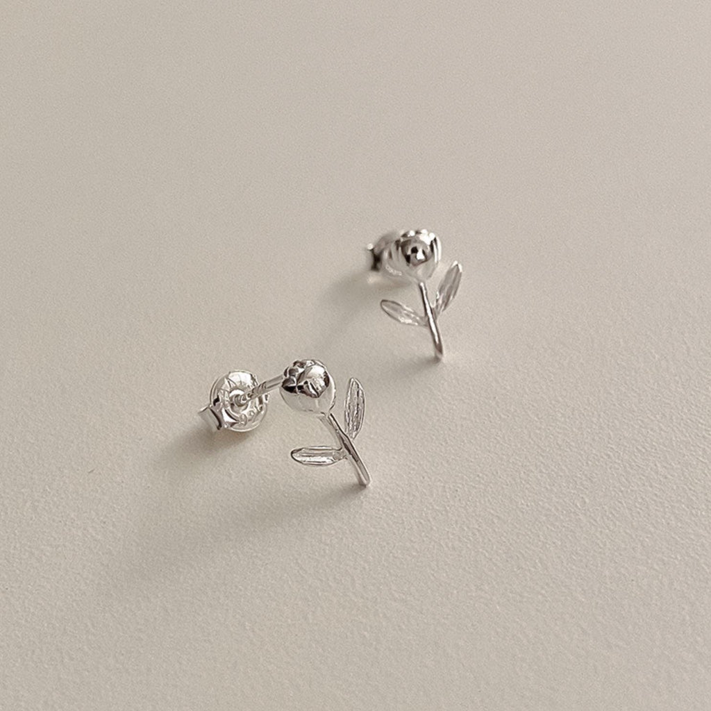 Bud Flower Stud Earrings