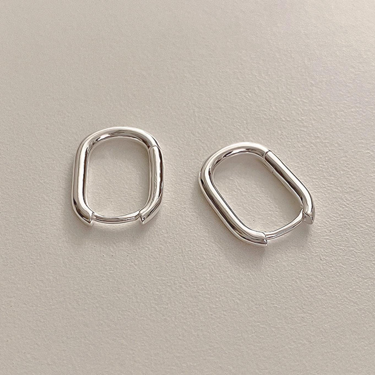 Oval Huggie Earrings