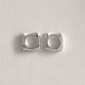 Chunky Mini Square Huggie Earrings