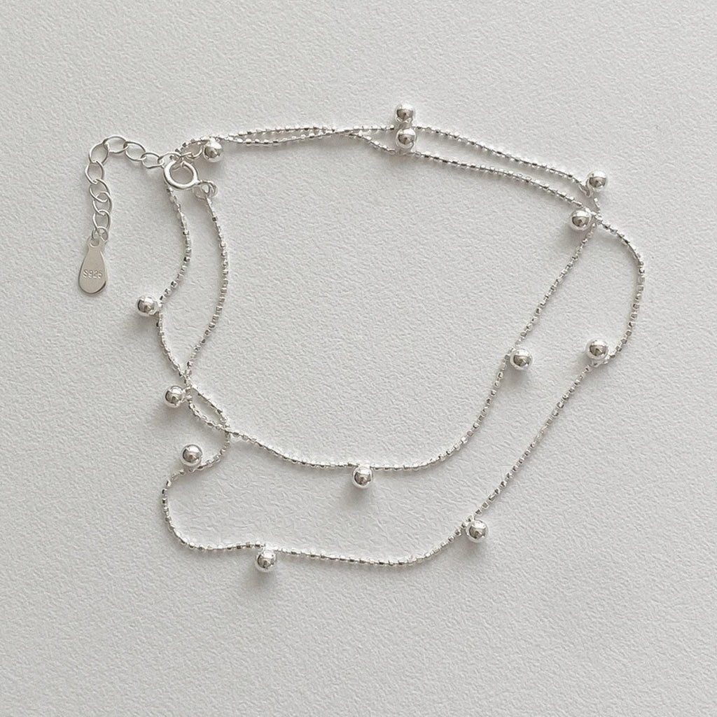 Dangling Silver Ball Necklace