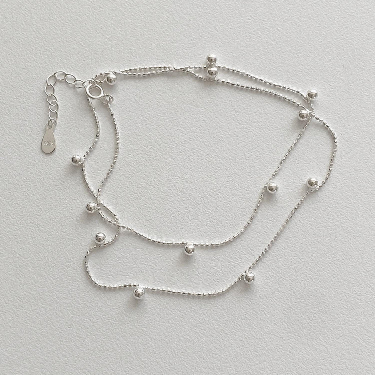 Dangling Silver Ball Necklace