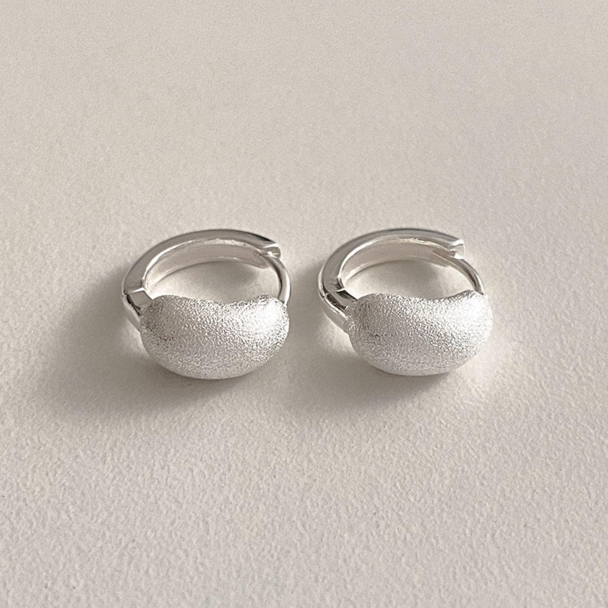 Textured Dome Huggie Earrings