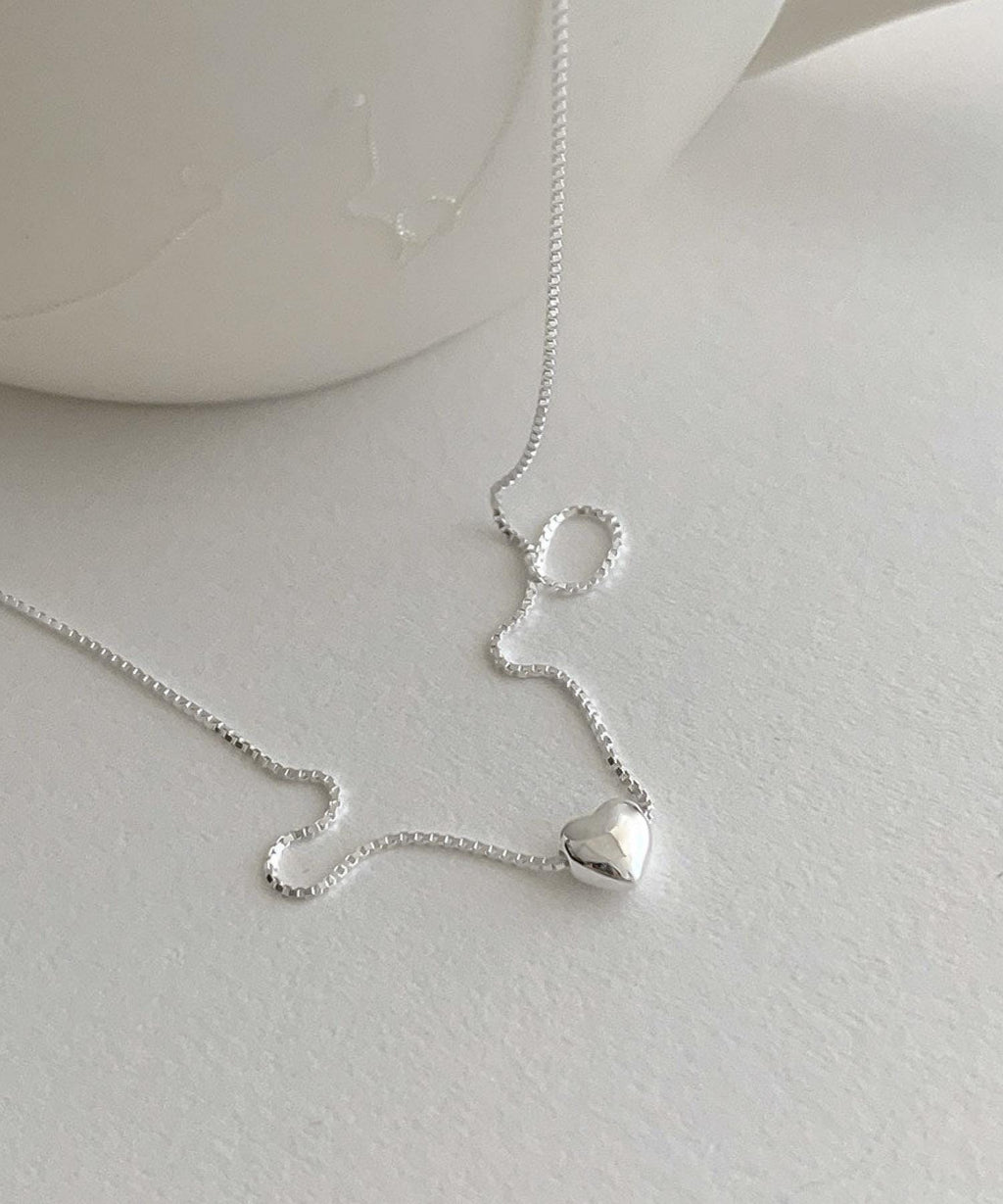 Heart Pendant Box Chain Necklace