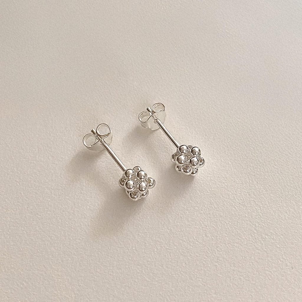 Beaded Cluster Stud Earrings