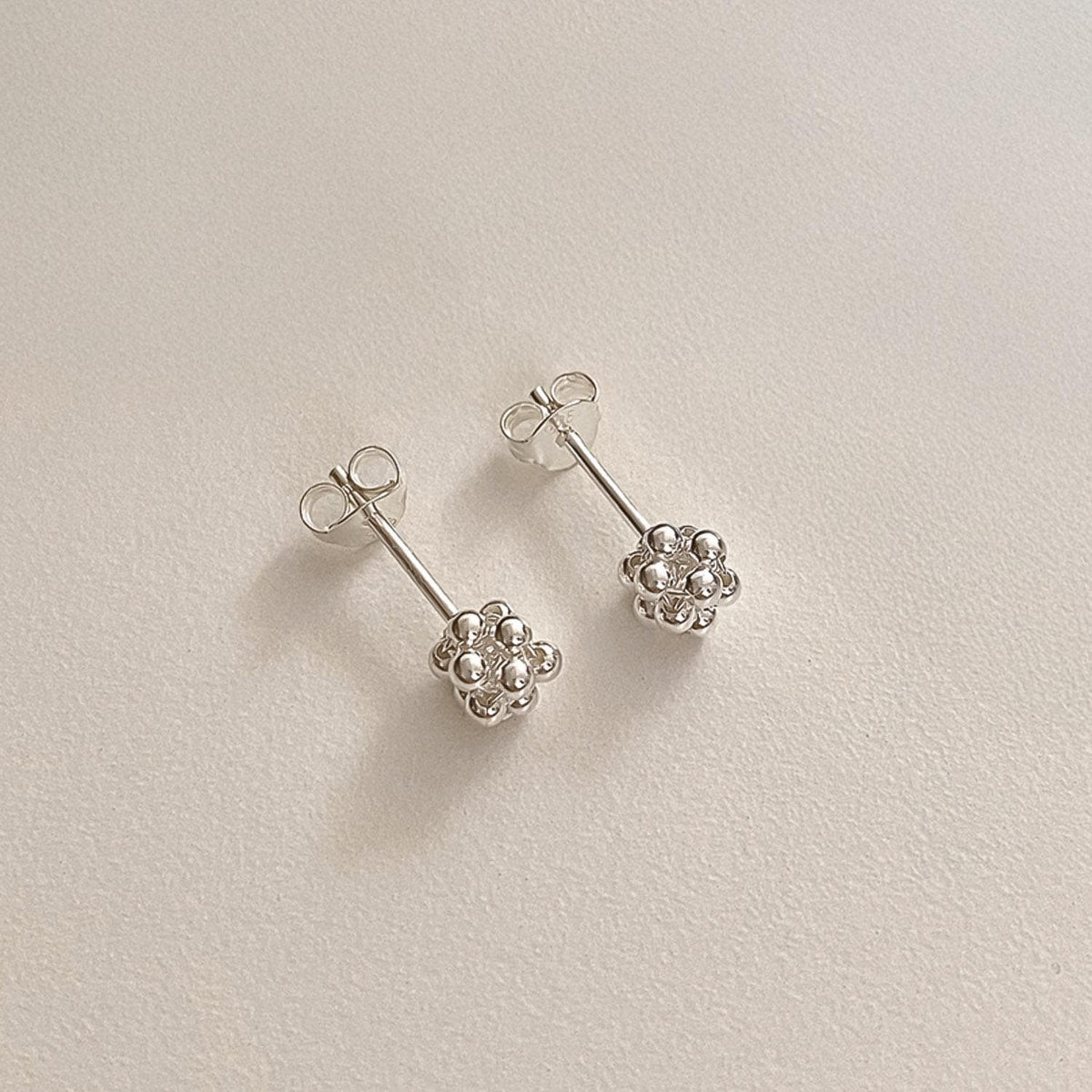 Beaded Cluster Stud Earrings