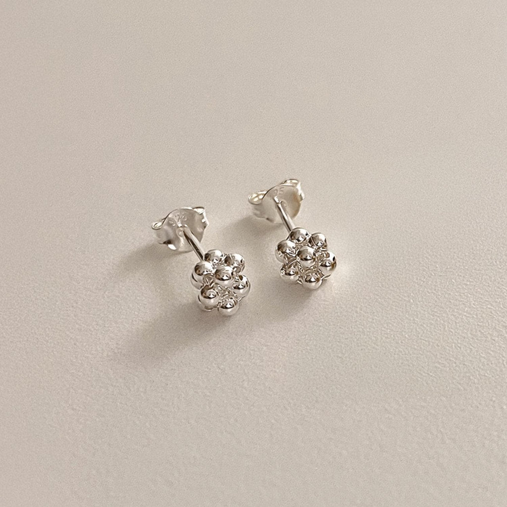 Beaded Cluster Stud Earrings
