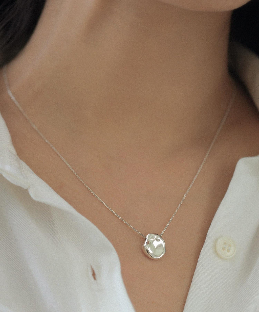 Organic Pebble Pendant Necklace