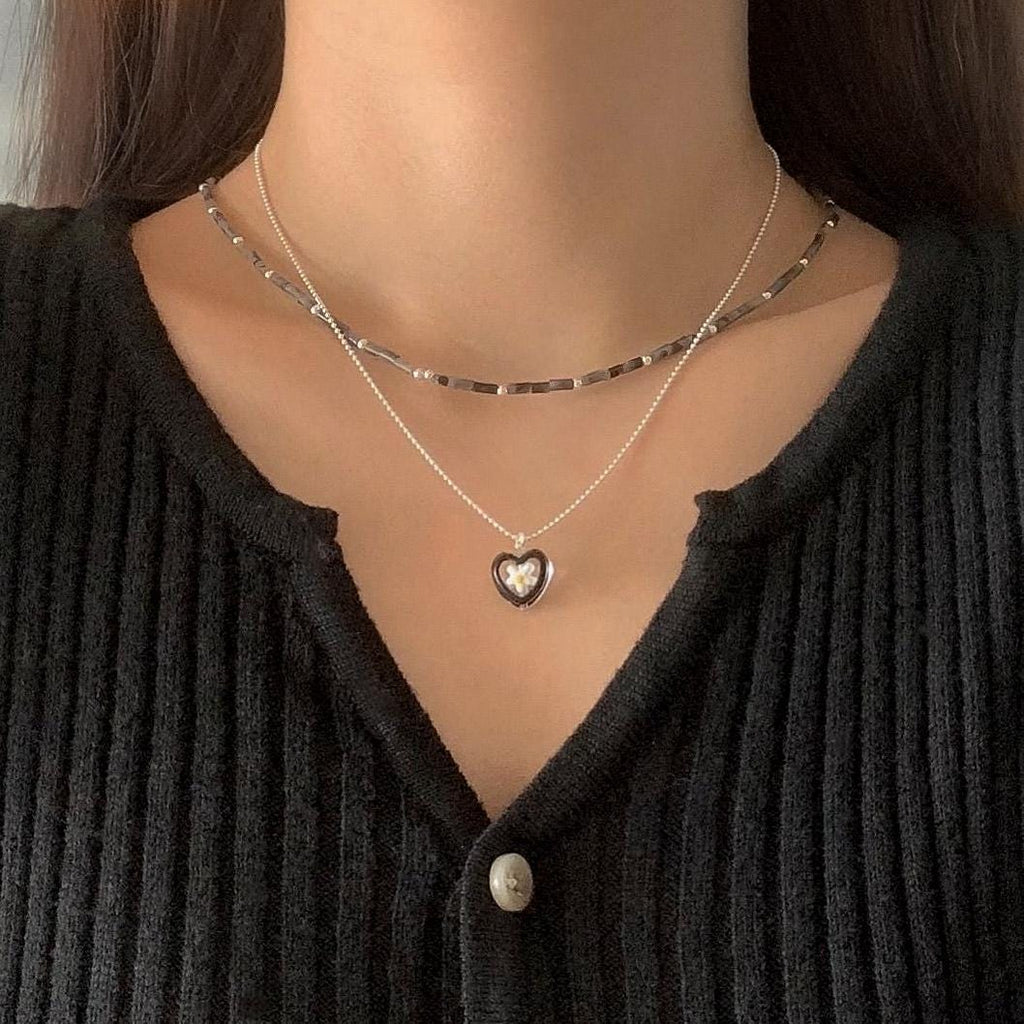 Labradorite Silver Beaded Choker Necklace