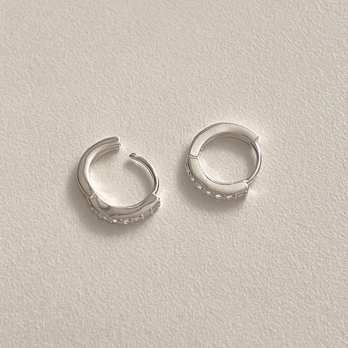 Dainty CZ Huggie Earrings